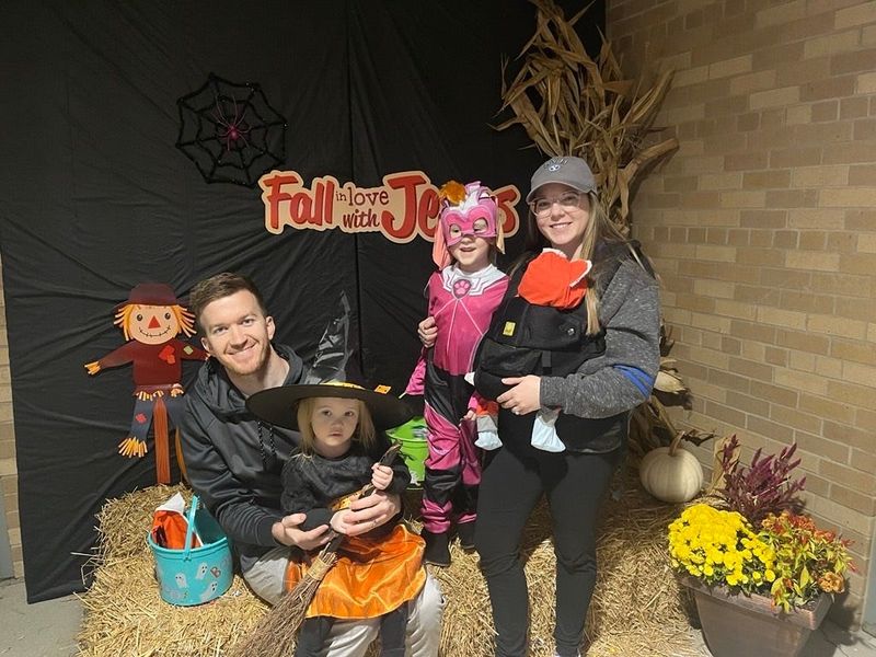 Jared and Brandi Hicken with their children in an undated photo. The Hickens were attending church in Grand Blanc Township on Sept. 28 when a shooting left Jared, Brandi and their 5-year-old daughter with injuries.