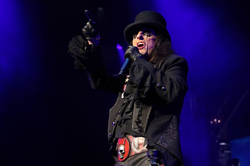 Alice Cooper performs at Pine Knob Music Theatre, in Clarkston, on Oct. 2, 2025.