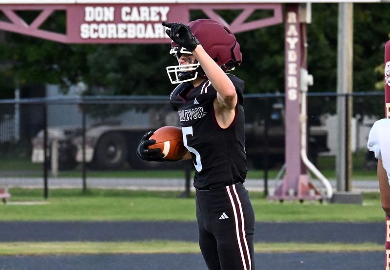 Carter Greenacre and the rest of the Charlevoix football team can again celebrate a conference championship, which was wrapped Friday, Oct. 3 against Elk Rapids.