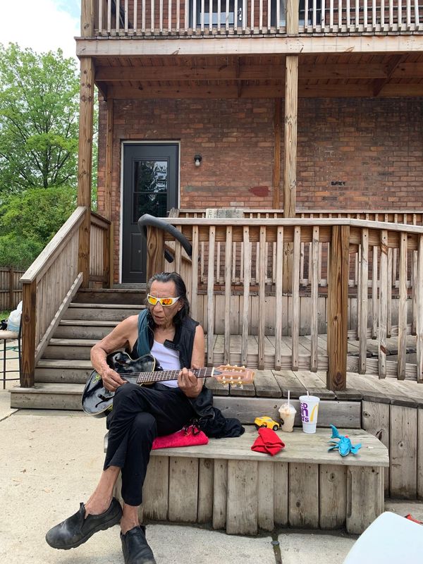 Detroit-born singer-songwriter Sixto Rodriguez at his home in Detroit's historic Woodbridge neighborhood in 2019.