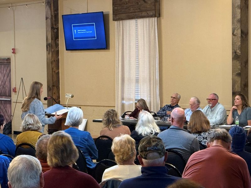 Citizens of Dundee village and township take to the podium to say their piece regarding the proposed data center.