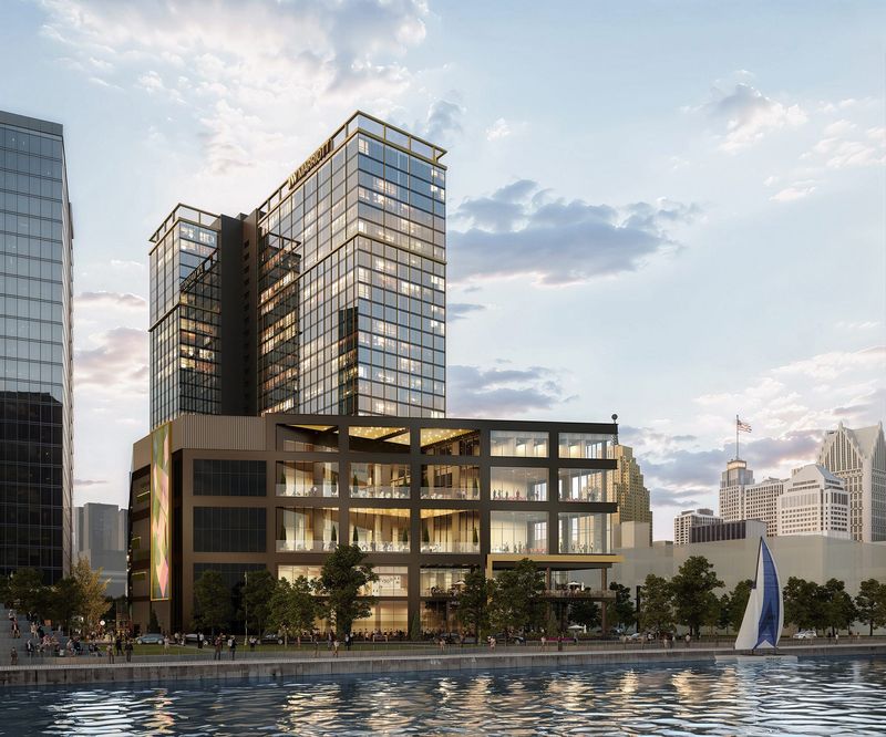 A rendering of JW Marriott Water Square luxury hotel that will house a Andiamo Italian Chophouse.