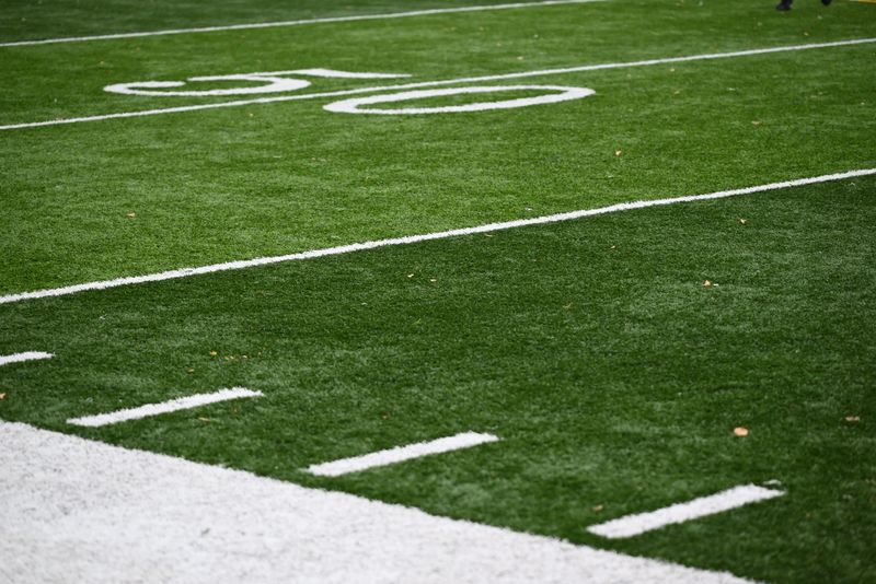 The football field at Walt Braun Viking Stadium is seen in Marysville on Saturday, Oct. 25, 2025.