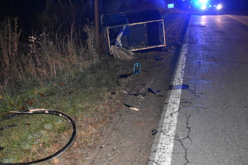 The Gladwin County Sheriff's Office said an Amish man and woman escaped injury when their buggy was struck by a Jeep Grand Cherokee Friday, Oct. 24, 2025.