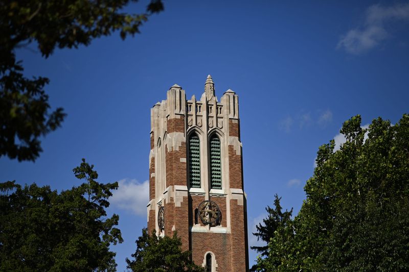 Beaumont Tower on the campus of Michigan State University, pictured Friday, Sept. 26, 2025.