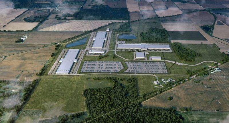 A photo of a data center