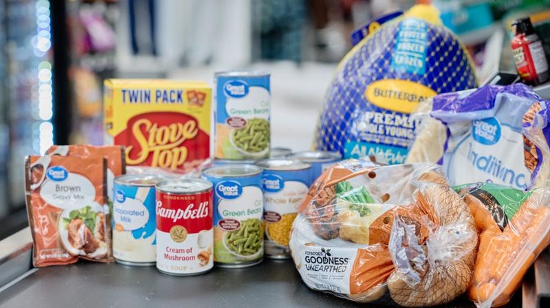 Stove Top stuffing, a Butterball turkey, and other Thanksgiving staples as part of Walmart's 2025 Thanksgiving bundle, which can feed a family of 10 for just under $40.