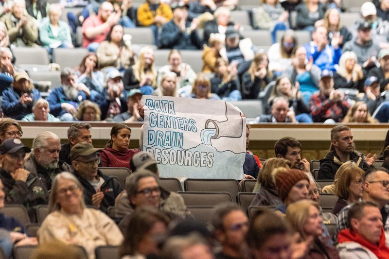 Hundreds of residents in Livingston County gathered at Howell High School to discuss data centers Nov. 20, 2025.