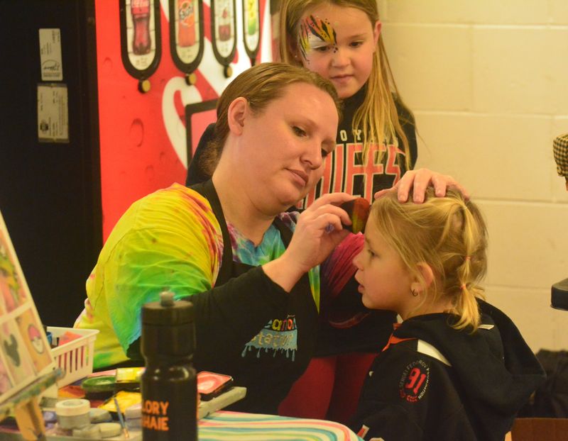 Kids were able to take part in different activities, including face painting, during Cheboygan's first-ever "Hockey Days Cheboygan" event held Friday-Sunday, Nov. 21-23. The face painting portion of the event took place on Saturday.