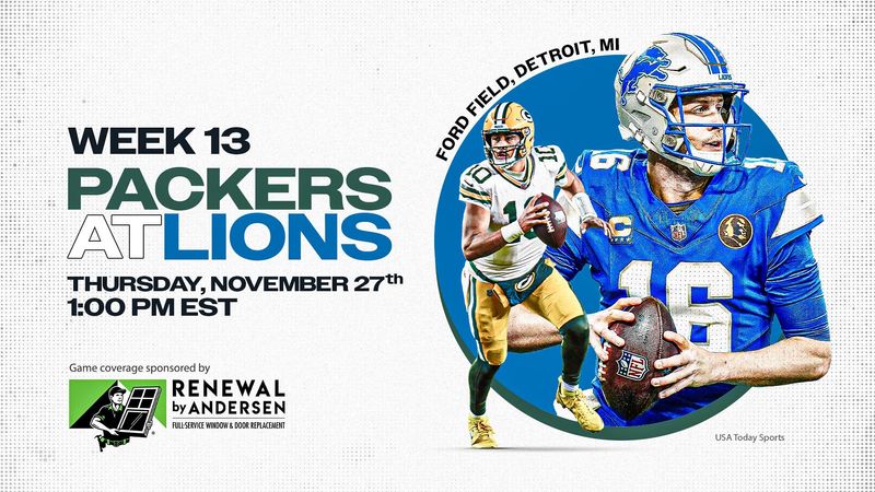Detroit Lions vs Green Bay Packers in Week 13