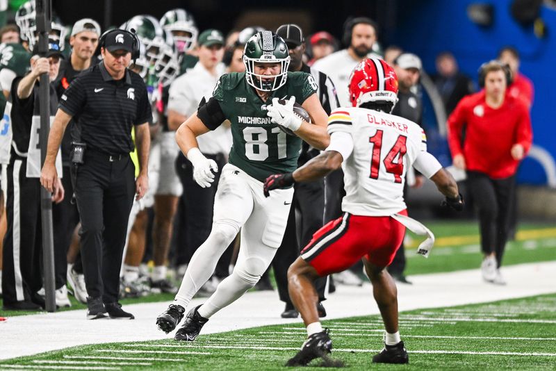 Tight end Michael Masunas had 19 catches for 232 yards and three touchdowns for the Spartans last season.