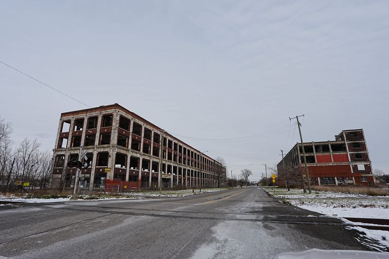 The Packard Plant on the east side of Detroit, Monday, Dec. 1, 2025.