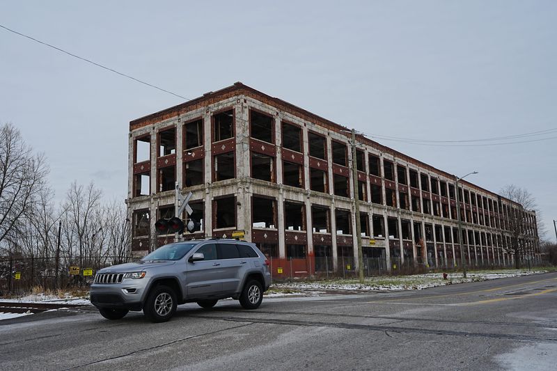 The Packard Plant on the east side of Detroit, Monday, Dec. 1, 2025.