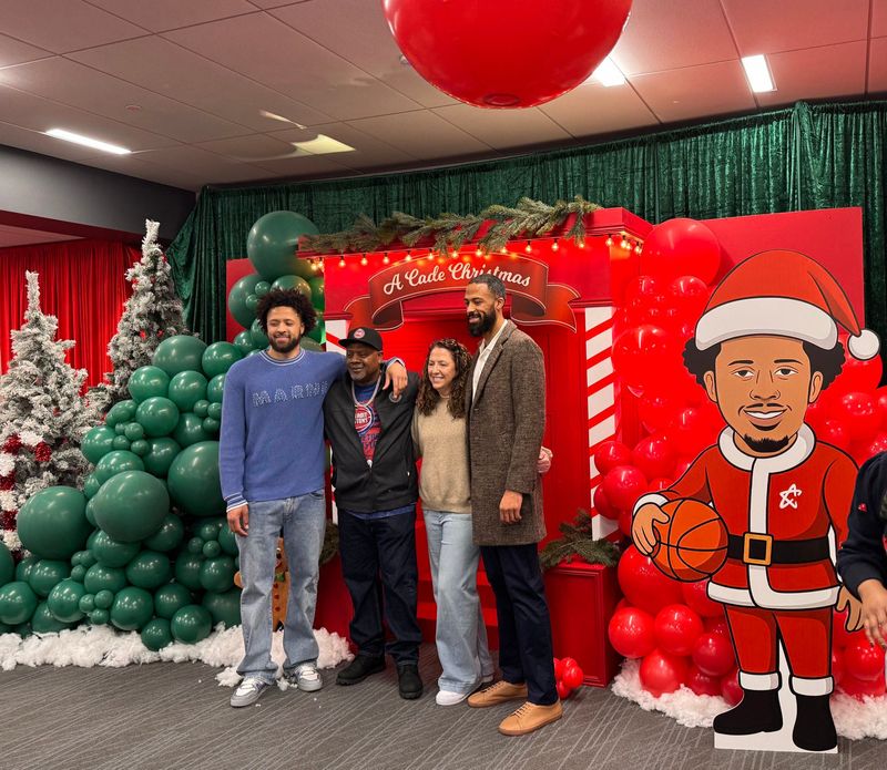 Cade Cunningham hosted a holiday giveback event called “A Cade Christmas” on Sunday, Dec. 7. He, his family and Pistons personnel gave away new bikes, grocery and gas giftcards and a catered holiday meal to metro Detroit youth and their families.