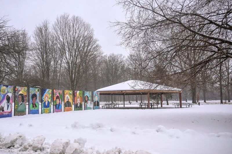 Debbie Stabenow Park, seen on Wednesday, Dec. 10, 2025, in Lansing, is one of the potential location for the city's tiny modular housing for homeless people.