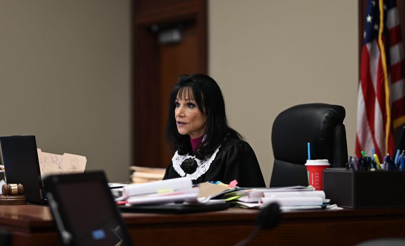 “They have to work out some minor bugs, but we are going to have an agreement Wednesday at 1 o’clock that addresses all of the issues and housing," Judge Rosemarie Aquilina says during a hearing in her courtroom regarding the encampment on private property near Dietrich Park in Lansing, Wednesday, Dec. 10, 2025.