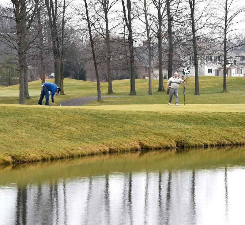 Golfers are shown during a previous season at Carrington Golf Club.