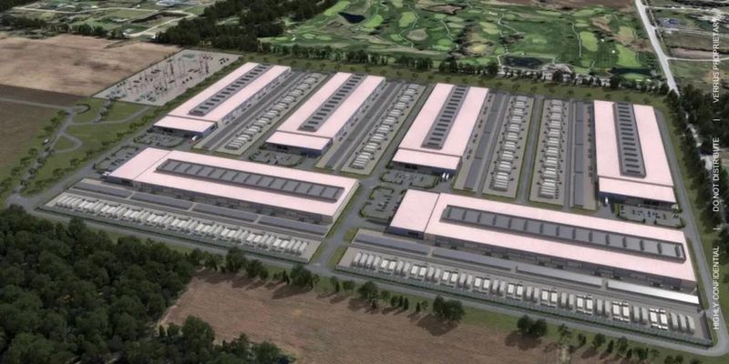A rendering depicts a data center, that will cover 1.8 million square feet of building space, to be built in Lyon Township. Project Flex will be located on 172 acres east of Milford Road, south of Grand River Avenue. It was approved by the township planning commission in September.