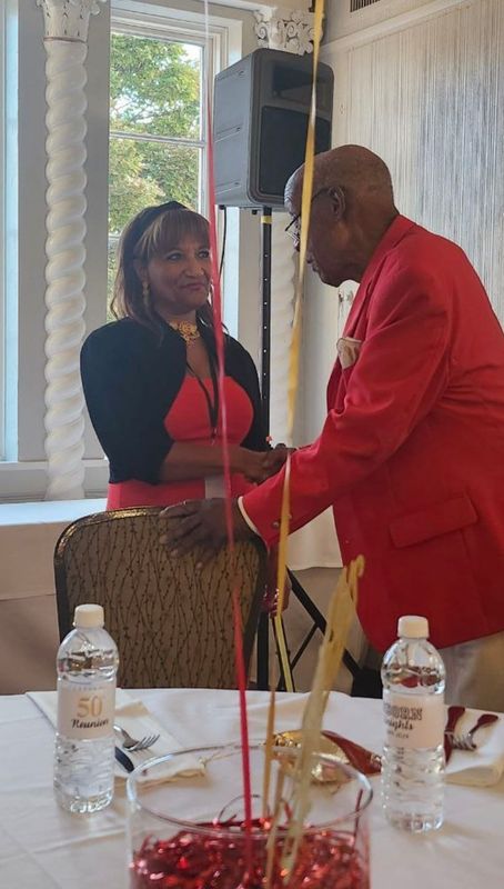 "I had a chance to thank Dr. Divers from the bottom of my heart," said Dr. Priscilla Wade about her long-awaited reunion with her former Osborn High School counselor, Dr. Arthur Divers, which took place during Wade's 50th high school reunion in 2024.
