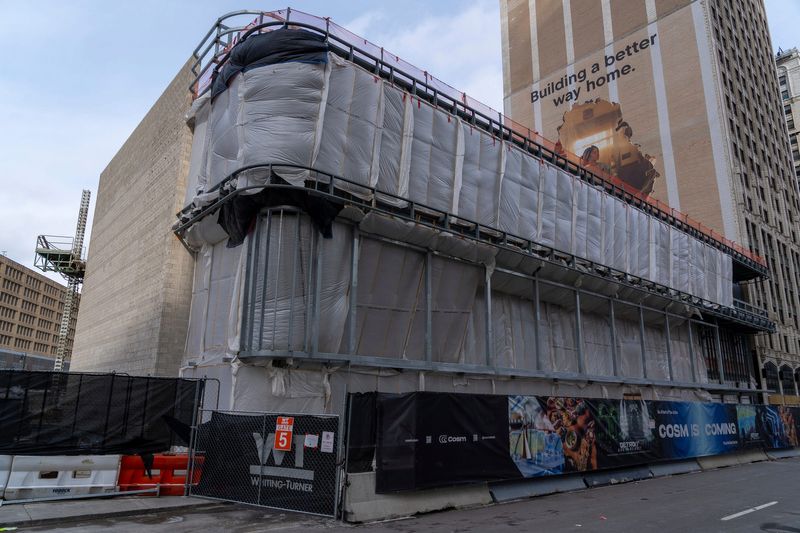 The under-construction COSM development in downtown Detroit, send here in December 2025 and set to open in September 2026, is one of Rossetti's architectural projects.