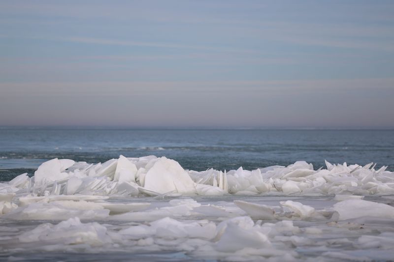 The Marblehead lighthouse saw unusually warm weather on Jan. 8, 2026, with ice on Lake Erie breaking up along the Ottawa County shore. Temperatures reached up to 52 degrees and are expected to hit 59 degrees on Jan. 9.