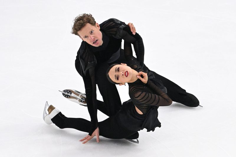 Madison Chock and Evan Bates perform in the ice dance free dance during the 2026 U.S. Figure Skating Championships at Enterprise Center in St. Louis on Saturday, Jan. 10, 2026.