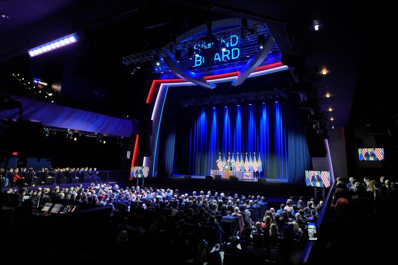 President Donald Trump speaks to the Detroit Economic Club crowd at Soundboard inside the MotorCity Casino Hotel in Detroit on Tuesday, Jan. 13, 2026.
