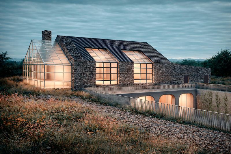 A rendering of the planned banquet hall and events center.