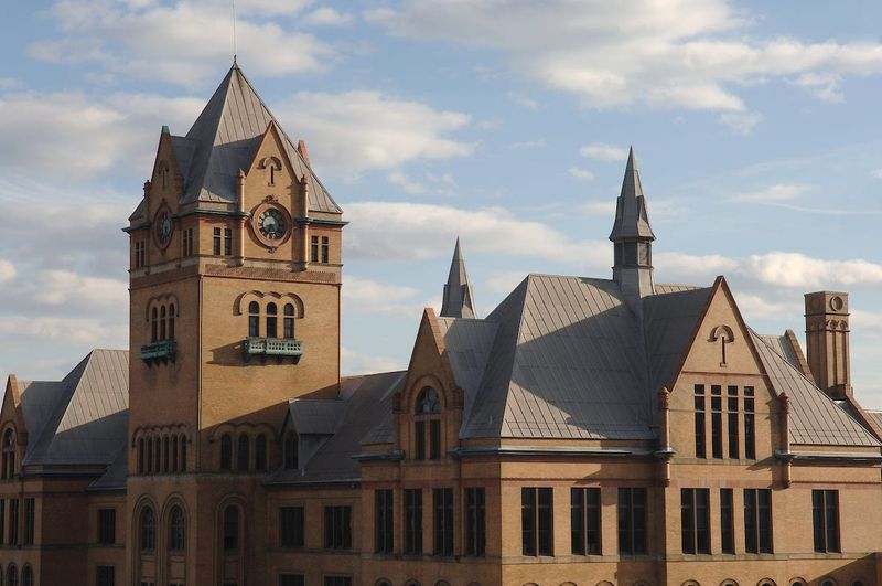 The Wayne State University campus in Detroit.