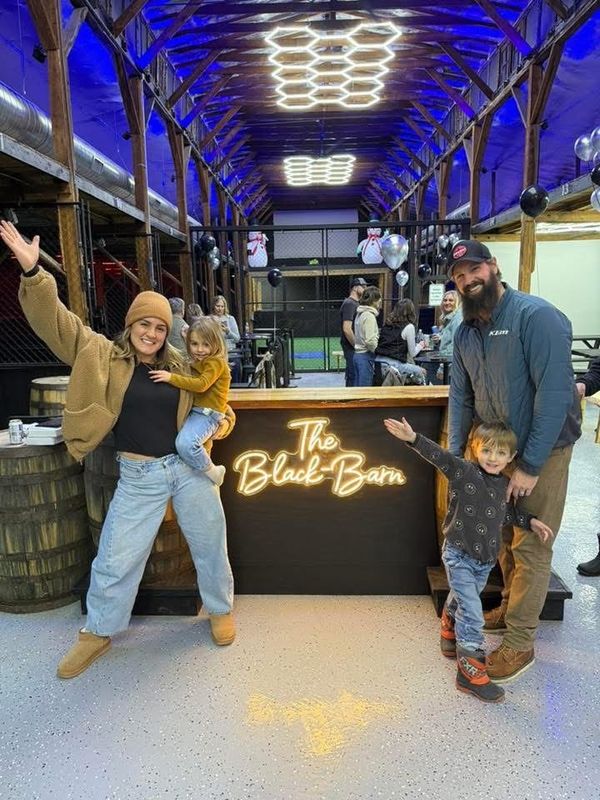 The Shelby family officially opened The Black-Barn on Saturday, Jan. 17, 2026 in downtown Gaylord. The entertainment destination is located at 121 S. Indiana St.