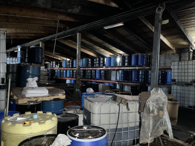 More than 1,000 55-gallon drums and other containers of hazardous chemicals were discovered in the former EMCO Chemical Inc. facility at 4470 Lawson St. in Detroit following a May 28, 2024 fire. The U.S. Environmental Protection Agency is working to remove and safely dispose of the wastes.