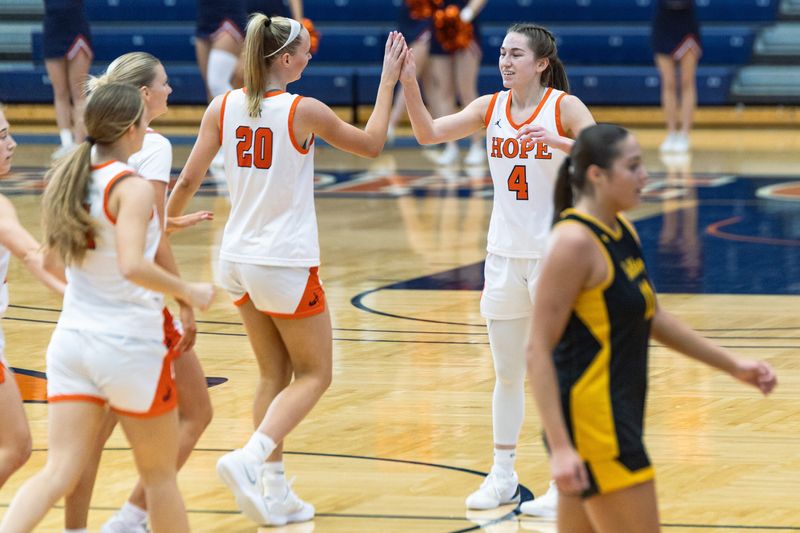 The Hope College women's basketball team defeated Albion on Wednesday.