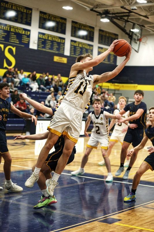 Erie Mason's Warren Williams shoots during a 60-49 Whiteford win on Saturday, Feb. 7, 2026.
