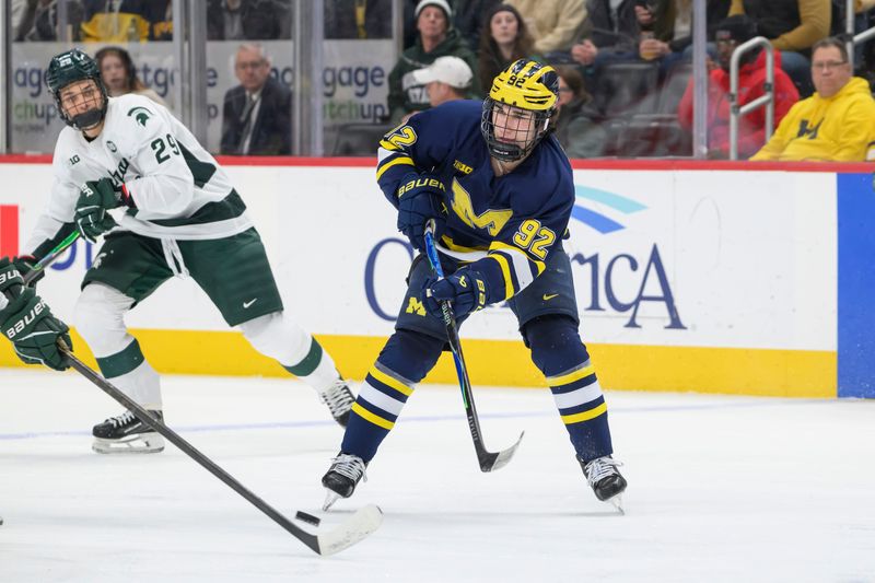 Michigan forward Adam Valentini had 11 goals and 16 assists in 40 games this past season.