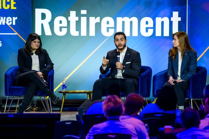 A new statewide poll from Mitchell Research & Communications in Michigan's Democratic U.S. Senate race showed state Sen. Mallory McMorrow of Royal Oak (right) in a distant third place behind U.S. Rep. Haley Stevens (left) and Abdul El-Sayed (center).