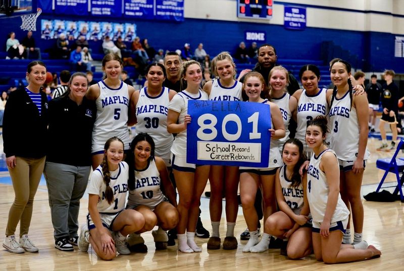 Adrian senior Ella Salenbien is the new record holder for rebounds in a career after breaking the previous mark of 800.