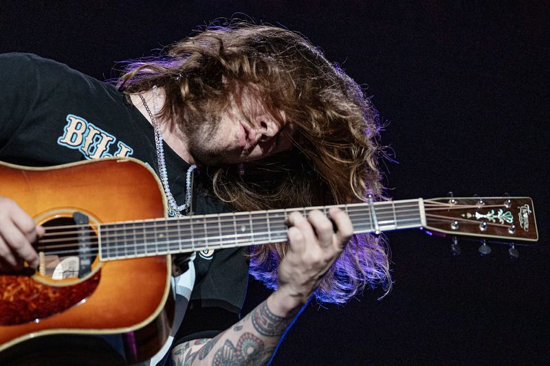 Billy Strings is performing on the Oak Stage of the Bourbon & Beyond at the Highland Festival Grounds of the Kentucky Exposition Center in Louisville on Sept. 14, 2023.
