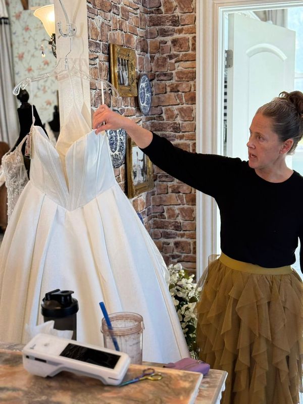 Monroe resident Elisabeth Kerr owns and operates EK Designer Gowns, a full-service alterations and gown shop on Heiss Road in Monroe.