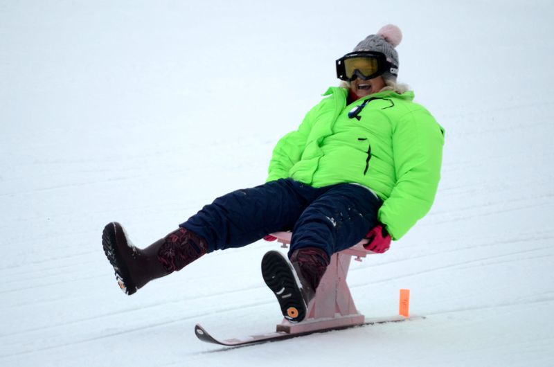 Bumpjumping has taken place in Petoskey every winter for decades. The annual competition took place Feb. 14, 2026 at the Winter Sports Park during the Winter Wonderland Weekend festival.