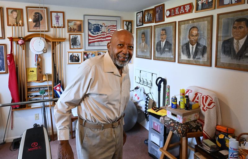 Judge Christopher Brown, the first Black judge in Oakland County who also represented the NAACP in a successful lawsuit to desegregate Pontiac public schools in the early 70s, at his home in Pontiac, Michigan on February 20, 2026.