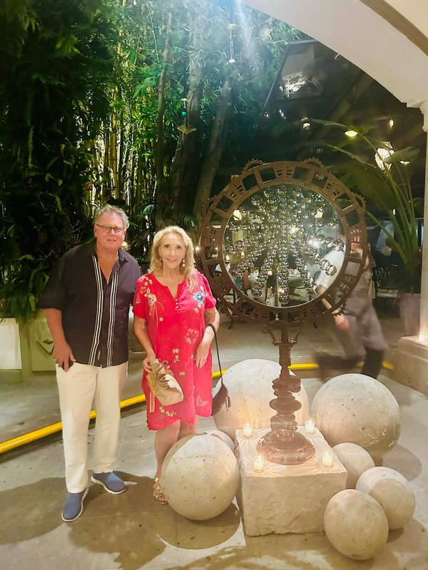 Scott and Claudia Simons of Grosse Ile pose for a photo during their stay in Puerto Vallarta, where they have been sheltering in place since Sunday.