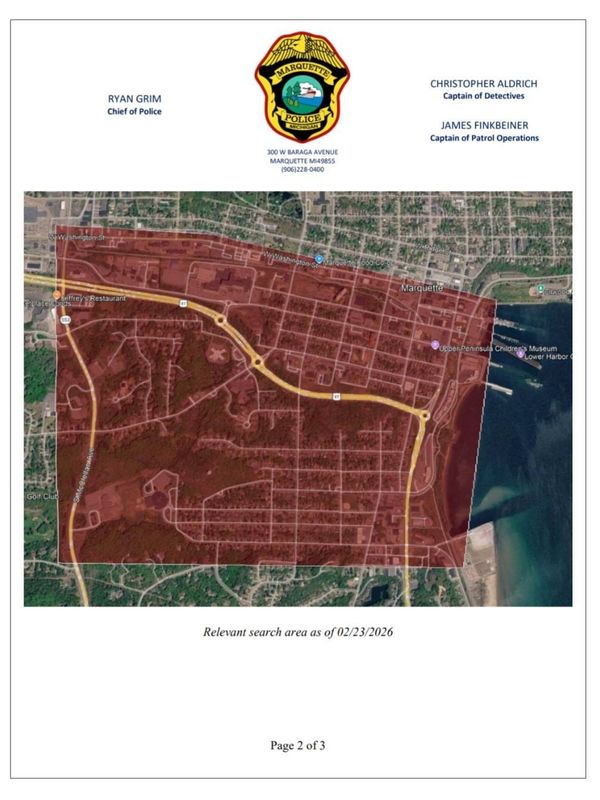 Relevant search area as of Monday, February 23, 2026.