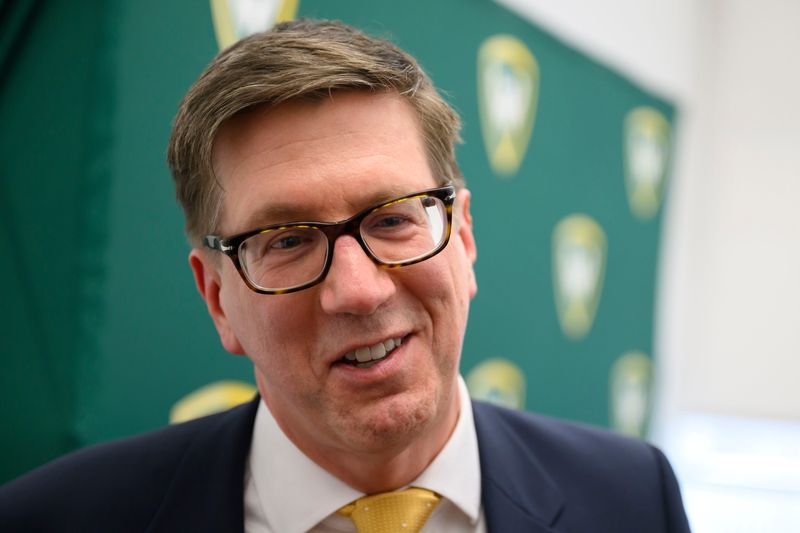 Richard Bierschbach speaks to the media after being elected as the permanent President of Wayne State University during a Board of Governors meeting on campus, in Detroit, February 24, 2026.