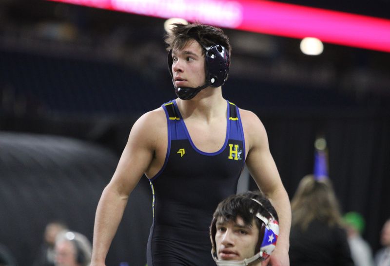 Hartland's Bodie Abbey is seeking his third state wrestling championship at Ford Field.