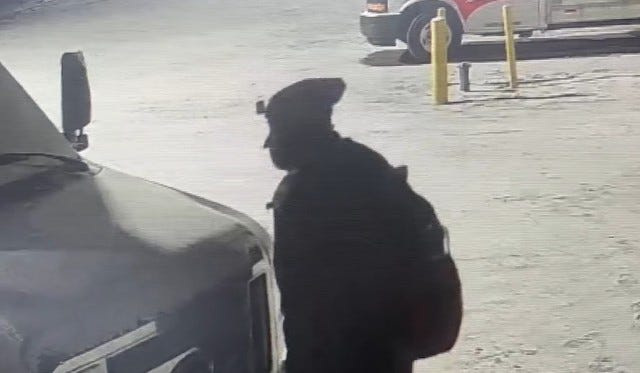 A profile of the U-Haul trailer thief comes from security footage. The stolen trailer was used to transport the stolen copper.