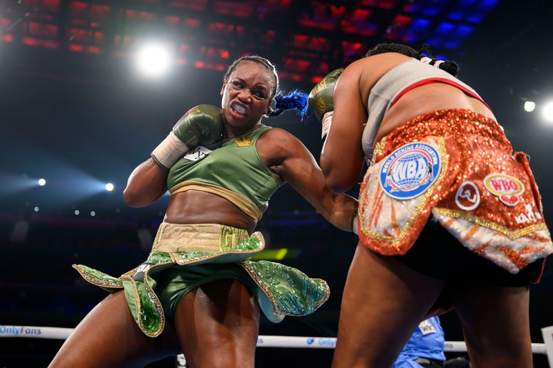 Flint boxer Claressa Shields, left, has been banned from all events promoted by Most Valuable Promotions after an altercation this past weekend.