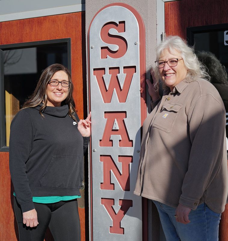 Current owner of Swany's Pub & Grub in St. Johns, Dana Swanson, right, will sell the popular bar and restaurant to employee Megan Burk-Swartout. Both women, shown on Monday, March 2, 2026, said they are excited about the deal.