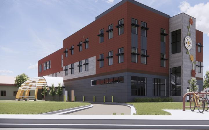 A rendering of Bay Mills Community College's new, state-of-the-art Allied Health Facility.