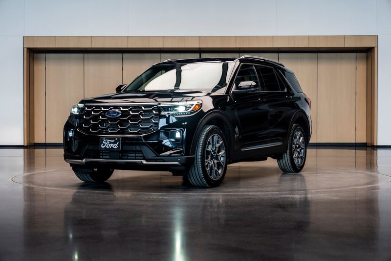 This is the 2026 Ford Explorer Platinum AWD hybrid SUV Ford Motor built at Chicago Assembly Plant for Pope Leo XIV. The vehicle is a gift from Ford CEO Jim Farley and his wife, devout Catholics. The Pope is from Chicago.