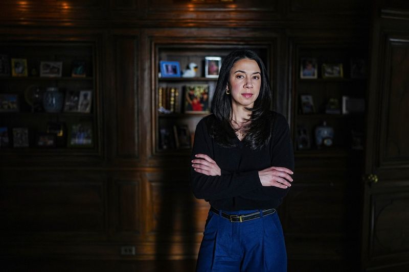 Marella Biondo Diakonov, 35, of Grosse Pointe, plans to make a statement at the resentencing hearing of William Irby (in place of her mother Rose Biondo), who shot dead three members of her family: her grandfather, uncle and great-uncle, during a robbery of her family’s neighborhood market in Detroit in 1974. She was photographed at her aunt’s home in Grosse Pointe Farms on Monday, March 2, 2026. Diakonov’s late mother, Rose Biondo, was haunted by the crime for the rest of her life.
